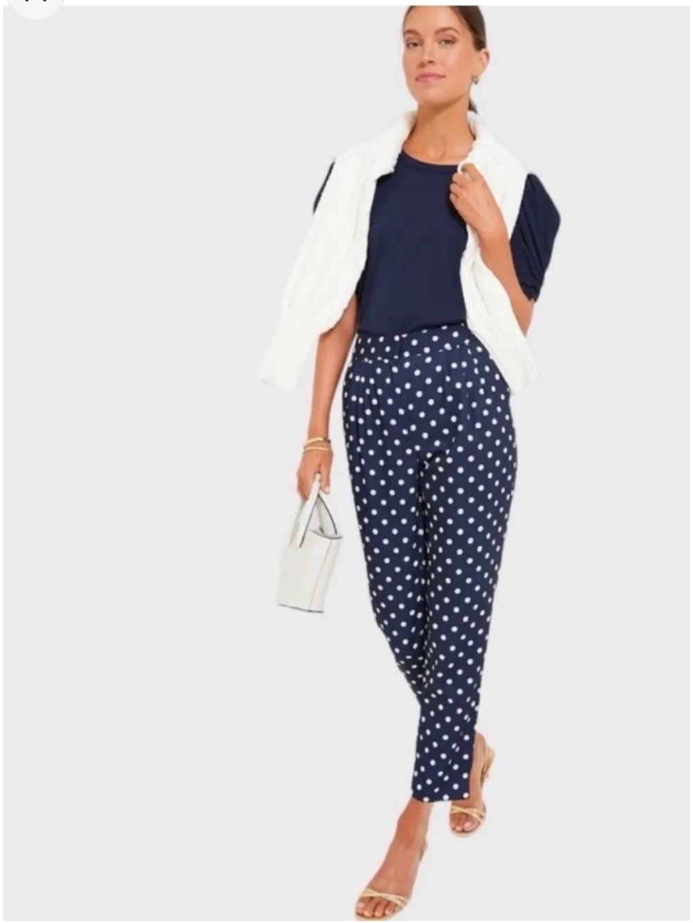 Tuckernuck Navy Blue Polka Dot Pants